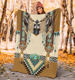 Brown Pattern Breastplate Native American Blanket GB-NAT00059-BLAN01