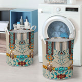 Powwow Store gb nat00069 turquoise blue pattern breastplate laundry basket