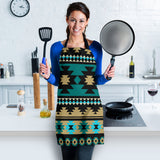 Powwow Store gb nat00509 green ethnic aztec pattern apron