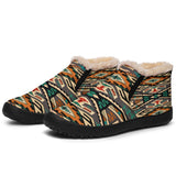 Orange Native Tribes Pattern Native American Winter Sneakers - Powwow Store