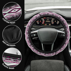 GB-NAT00528-02 Purple Colors Pattern Steering Wheel Cover