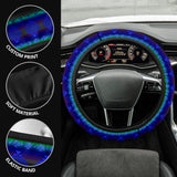 Powwow Storegb nat00680 03 pattern blue steering wheel cover 1