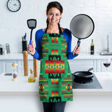 Powwow Store gb nat00046 05 green tribes pattern native american apron