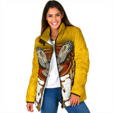 GB-NAT0007 Golden Owl Dream Catcher Women's Padded Jacket