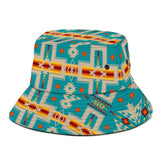 Powwow Store gb nat00062 05 turquoise tribe design bucket hat