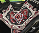 Ethnic Red Gray Pattern Native American Pet Seat Cover