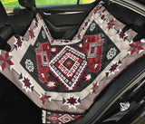 Ethnic Red Gray Pattern Native American Pet Seat Cover - Powwow Store