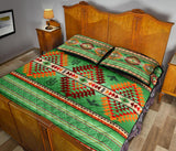 Green Thunderbirds Dreamcatcher Native American Quilt Bed Set