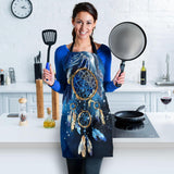 Blue Galaxy Dreamcatcher Native American Apron - ProudThunderbird