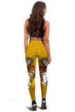 Owl Dreamcatcher Yellow Native American Design Women's Leggings - Powwow Store