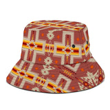 GB-NAT00062-11 Tan Tribe Design Bucket Hat