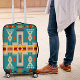 GB-NAT00062-05 Turquoise Tribe Design Native American Luggage Covers