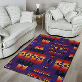 Purple Native Tribes Pattern Native American Area Rug