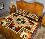 Powwow Store tribal yellow arrow native american quilt bed set