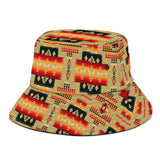 GB-NAT00046-15 Light Brown Tribe Pattern Bucket Hat