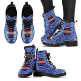 Powwow Store gb nat00046 12 dark blue native tribes pattern native american leather boots