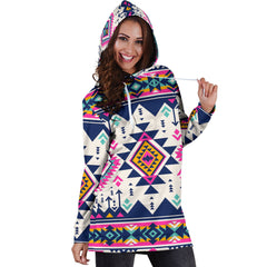 Powwow Store gb nat00316 pink pattern native american hoodie dress
