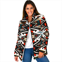 Powwow Storegb nat00049 tribal colorful pattern womens padded jacket