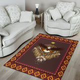 GB-NAT00133-04 Sun Owl Dreamcatcher Native American Design Area Rug - Powwow Store