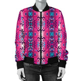 GB-NAT00673 Pattern Pink Native Women's Bomber Jacket