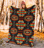 Powwow Store gb nat00402 black pattern native blanket