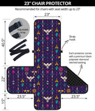 Powwow Store gb nat00575 thunderbird pattern blue 23 chair sofa protector