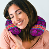 GB-NAT00680 Pattern Purple Native U-Shaped Travel Pillow