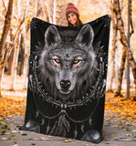 Powwow Store gb nat00493 wolf native blanket