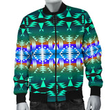 Powwow Storegb nat00654 pattern blue native mens bomber jacket