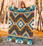 Powwow Store gb nat00406 yellow aztec geometric blanket