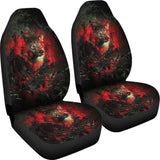 FS-NAT0052 Blood Moon Red Wolf Car Seat Covers
