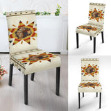 Tribe Chief & Warriors Native American Dining Chair Slip Cover