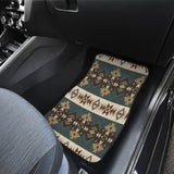 Powwow Store gb nat00609 navajo geometric seamless patternfront and back car mats set of 4