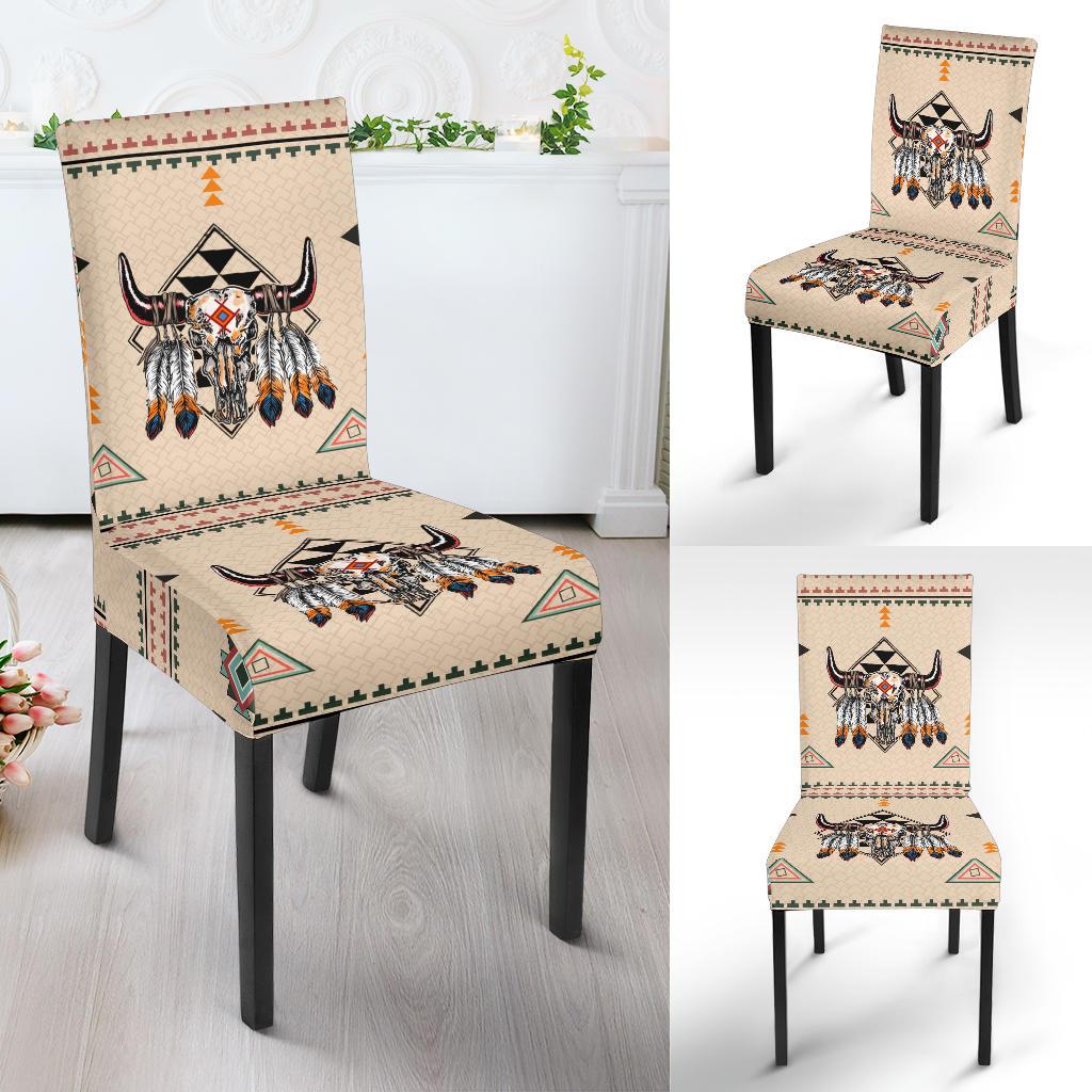 Pride Bison Native American Dining Chair Slip Cover - Powwow Store