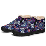 Naumaddic Arts Purple  Native American Winter Sneakers - Powwow Store