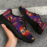 GB-NAT00046-11 Purple Native Tribes Native American Chunky Sneakers