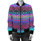 Powwow Storegb nat00701 pattern color native womens bomber jacket