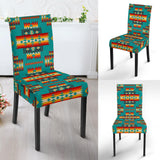 GB-NAT00402-04 Blue Pattern Native Dining Chair Slip Cover