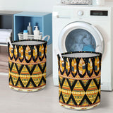 Powwow Store gb nat00589 feather yellow native laundry basket