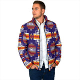 GB-NAT0004 Purple Pattern Men's Padded Jacket