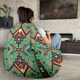 Tribe Blue Pattern Native American Bean Bag Chair - Powwow Store