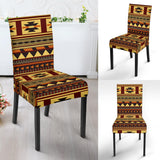 GB-NAT00507 Brown Ethnic Pattern Native Dining Chair Slip Cover