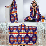 GB-NAT0004 Purple Pattern Native Hooded Blanket