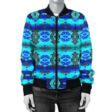 GB-NAT00625 Sovereign Nation Midnight Flat Women's Bomber Jacket