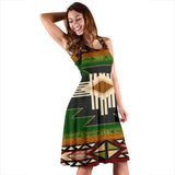 Indigenous Green Native American 3D Dress - Powwow Store