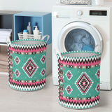 Powwow Store gb nat00415 03 ethnic geometric pink pattern laundry basket