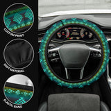 Powwow Storegb nat00680 02 pattern blue native steering wheel cover 1