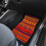 Powwow Store gb nat00576pattern color orange front and back car mats set of 4