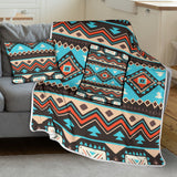 Powwow Storegb nat00319 line shapes ethnic pattern pillow blanket