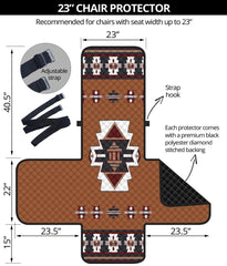 Native Temple Symbol Native American 23" Chair Sofa Protector - Powwow Store